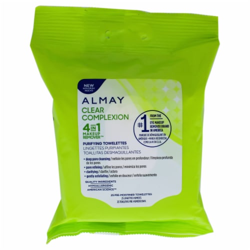 Almay Clear Complexion Cleansing Makeup Remover Towelettes Perspective: front