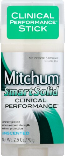 Mitchum SmartSolid Clinical Performance Invisible Solid Deodorant Perspective: front