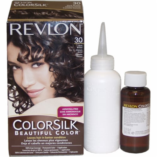 Revlon Colorsilk Beautiful Color, Permanent Hair Dye with Keratin, 100%  Gray Coverage, Ammonia Free, 49 Auburn Brown 