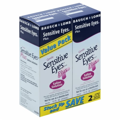Bausch & Lomb Sensitive Eyes® Plus Value Pack Saline Solution Perspective: front