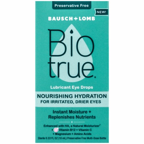 Biotrue Nourshing Hydration Lubricant Eye Drops Perspective: front