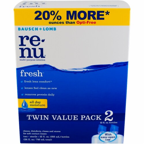 Bausch & Lomb Re-nu Fresh Multi-Purpose Soft Contact Lens Solution Perspective: front