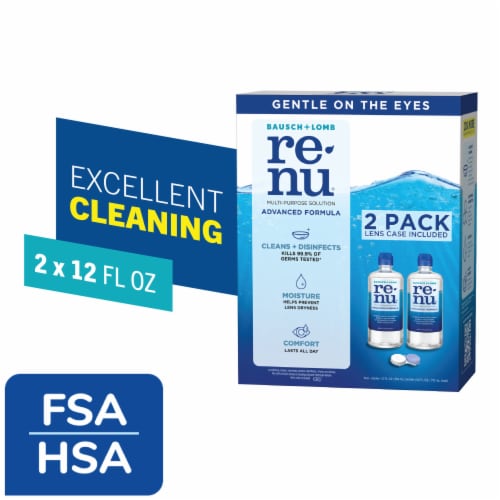 Bausch & Lomb Renu Advanced Formula Multi Purpose Solution Twin Pack Perspective: front