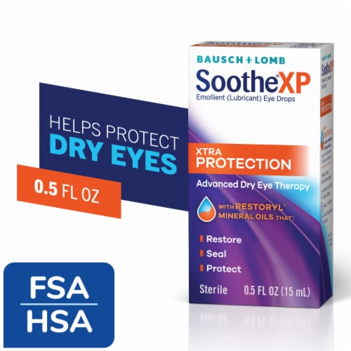 Soothe XP Eye Drops for Dry Eyes Xtra Protection Sterile Lubricating Eye Drops Perspective: front