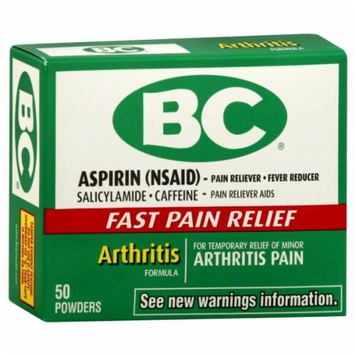 BC Aspirin Arthritis Strength Powders Perspective: front