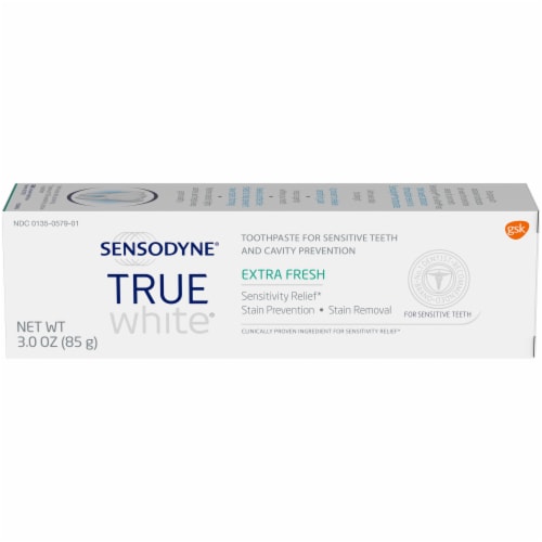 Sensodyne True White Extra Fresh Sensitivity Toothpaste Perspective: front