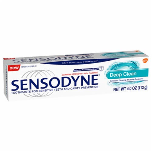 Sensodyne Deep Clean Sensitive Toothpaste Perspective: front