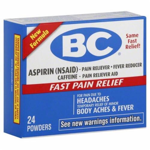 BC Aspirin Headache Powders Perspective: front