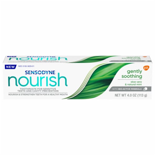 Sensodyne Nourish Gently Soothing Sensitive Toothpaste Perspective: front