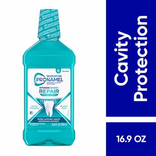 Sensodyne Pronamel Intensive Enamel Repair Mouthwash, Extra Fresh Perspective: front