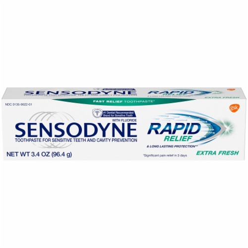 Sensodyne Rapid Relief Sensitive Toothpaste Perspective: front