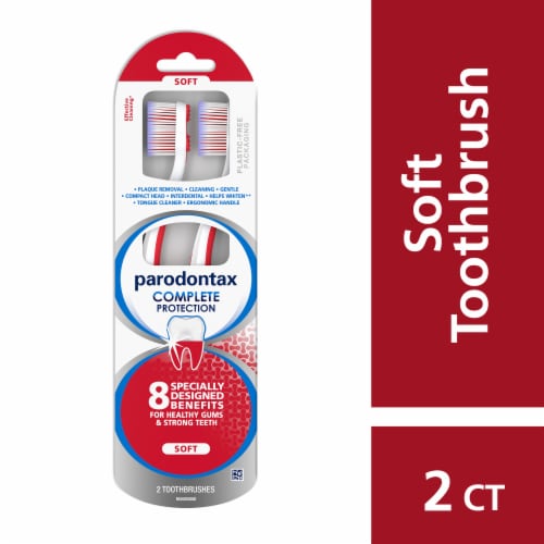 Parodontax Complete Protection Soft Toothbrush for Healthy Gums and Strong Teeth Perspective: front