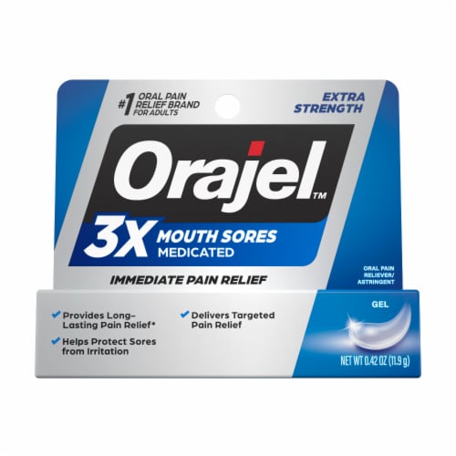 Orajel 3x Medicated Mouth Sores Instant Pain Relief Gel, 0.42 oz - Pick 'n  Save