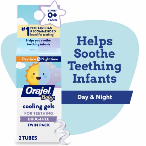 Orajel™ Baby Non-Medicated Teething Cooling Gel Daytime & Nighttime Duo Pack Perspective: front