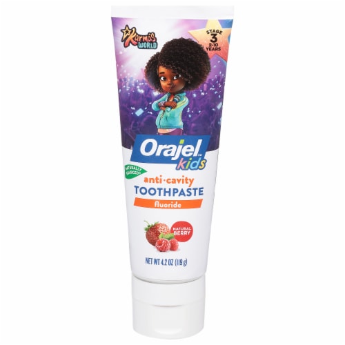 Orajel Kids™ Anti- Cavity Natural Berry Fluoride Toothpaste Perspective: front