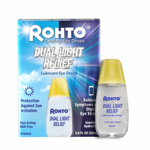 Rohto® Dual Light Relief Lubricant Eye Drops Perspective: front