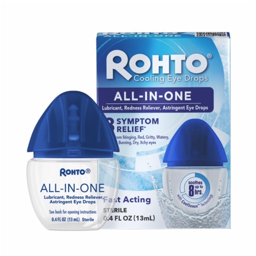 Rohto® All-In-One 8 Symptom Relief Cooling Eye Drops Perspective: front
