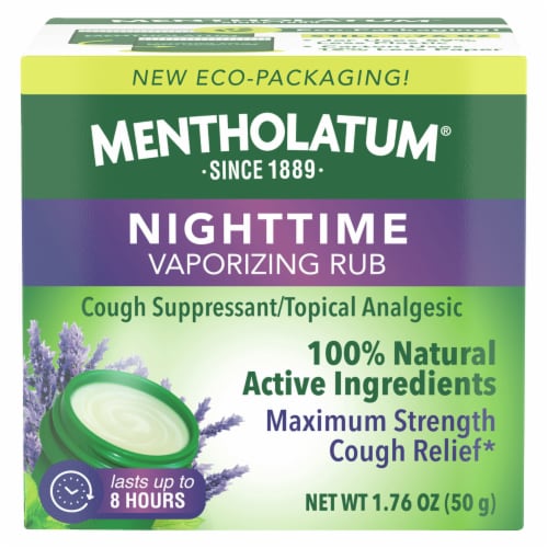 Mentholatum® Maximum Strength Nighttime Vaporizing Rub Cough Relief Perspective: front