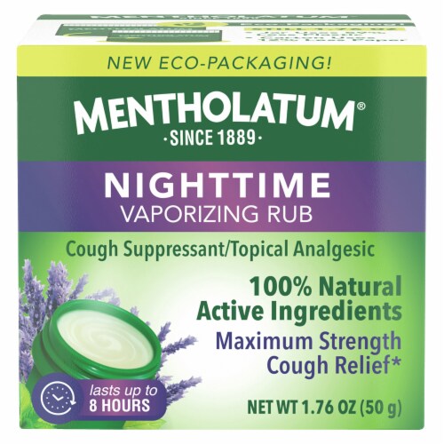 Mentholatum® Maximum Strength Nighttime Vaporizing Rub Cough Relief Perspective: front