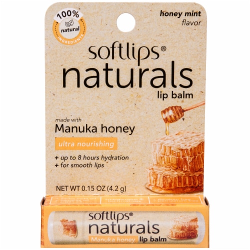 Softlips® Naturals Manuka Honey Mint Lip Balm Perspective: front