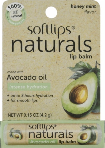 Softlips Naturals Avacado Oil Lip Balm - Honey Mint Perspective: front