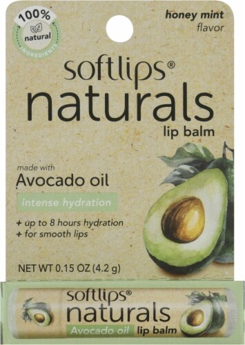 Softlips Naturals Avacado Oil Lip Balm - Honey Mint Perspective: front