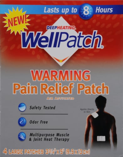 Wellpatch Warming Pain Relief Patch Large Perspective: front