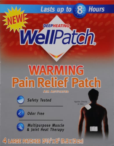 Wellpatch Warming Pain Relief Patch Large, 4 Count - City Market