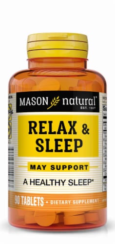 Mason Natural Relax & Sleep Dietary Supplement Tablets Perspective: front