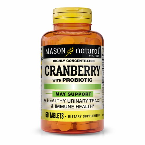 Mason Natural® Cranberry with Probiotic Supplement Tablets Perspective: front