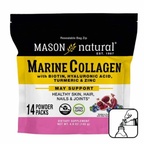 Mason Natural® Marine Collagen Power Stick Packs Dietary Supplement Perspective: front