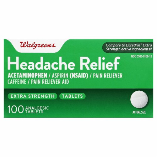 Qfc Walgreens Extra Strength Headache Relief Tablets 100 Ct