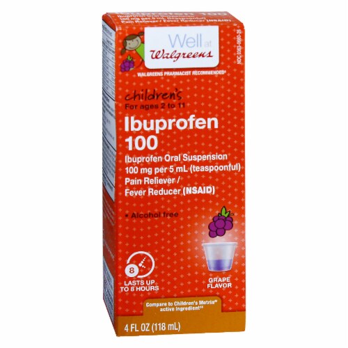 Walgreens Children's Grape Flavored Ibuprofen 100 Liquid, 4 fl oz Dillons Food Stores