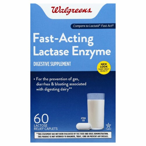Walgreens FastActing Lactase Enzyme Lactose Relief Caplets, 60 ct Kroger