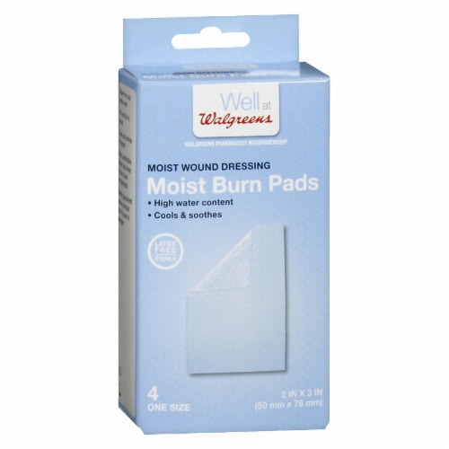 Walgreens Moist Burn Pads Wound Dressing Perspective: front