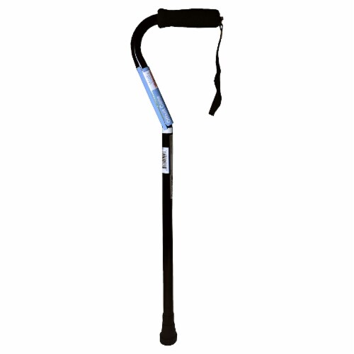 Walgreens Aluminum Handle Offset Cane Perspective: front