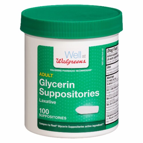 Walgreens Adult Glycerin Laxative, 100 ct - Kroger