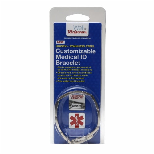 Walgreens Customizable Medical ID Bracelet Perspective: front