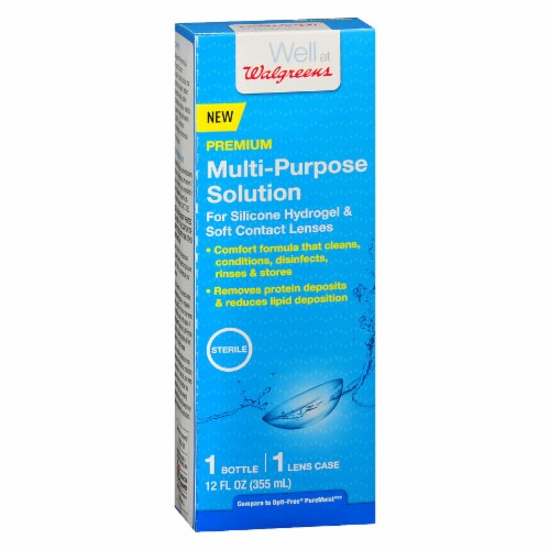 Walgreens Premium MultiPurpose Contact Lens Solution with Case, 1 ct