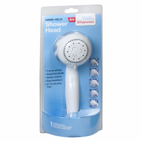 Walgreens Hand-Held Shower Head - White Perspective: front