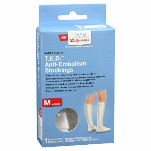 Walgreens White T.E.D Anti-Embolism Stockings, 1 ct - Fry's Food