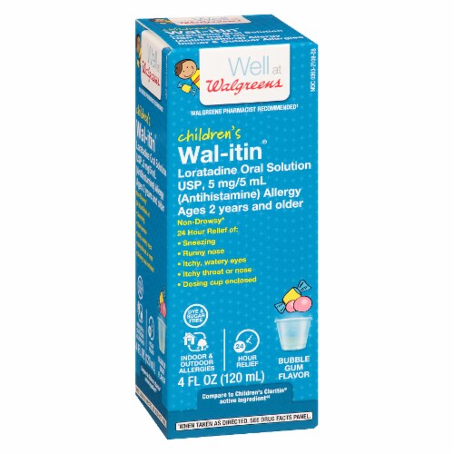 Walgreens Children's Bubble Gum Flavor Walitin Allergy Relief Medicine