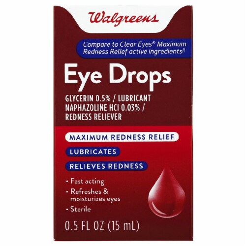 Walgreens Maximum Relief Lubricating and Redness Reducing Eye Drops, 0.