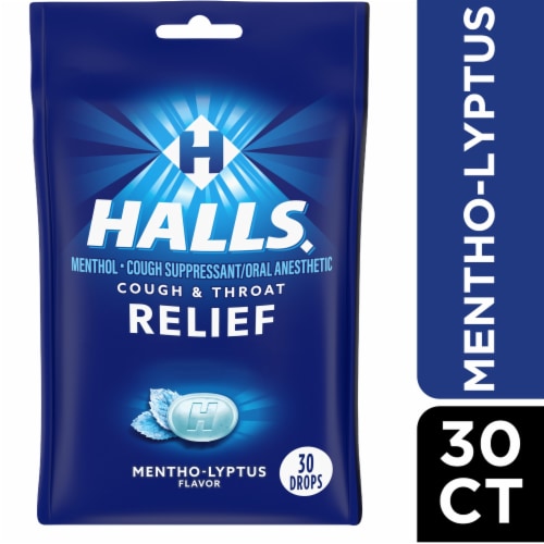 Halls Relief Mentho-Lyptus Cough Drops, 3.28 oz - Kroger