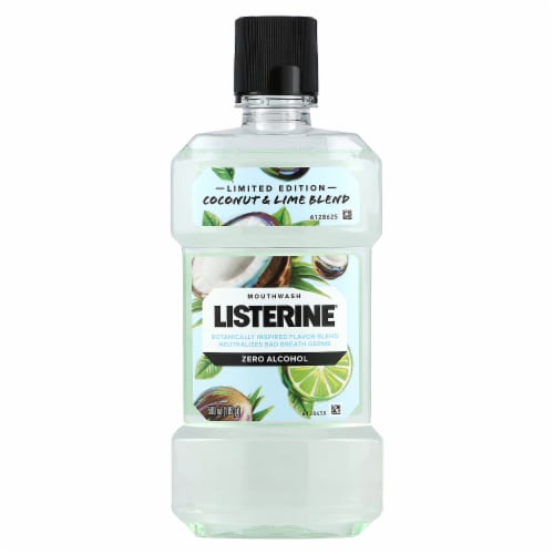 Listerine Zero Alcohol Coconut Lime Mouthwash Perspective: front