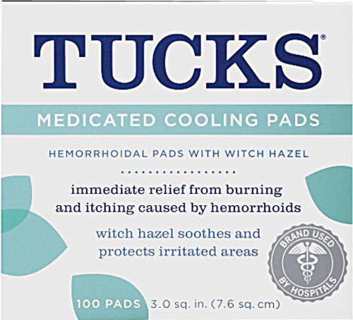 Tucks Medicated Cooling Pads Perspective: front