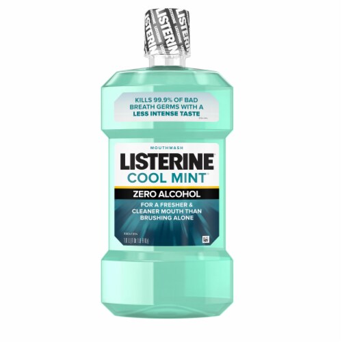 Listerine Zero Alcohol Cool Mint Mouthwash Perspective: front