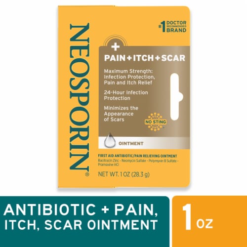 Neosporin + Pain Itch Scar Ointment Perspective: front