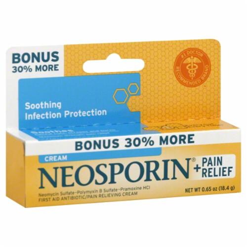 Neosporin Pain Relief Cream Perspective: front