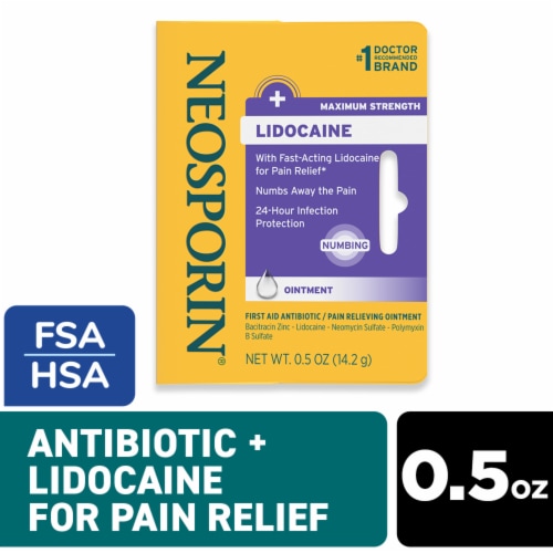 Neosporin + Lidocaine Antibiotic Ointment, 0.5 oz Fry’s Food Stores